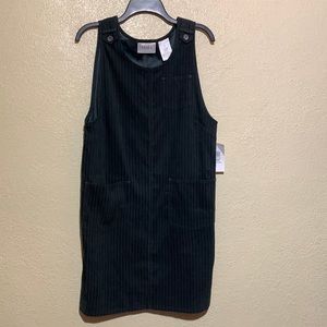 Erika Studio Dress NWT Charcoal Gray Stripes Sleeveless Size S